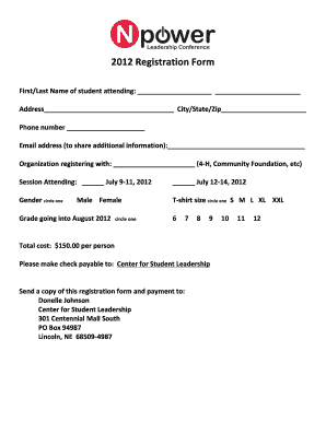 Npawer  Form