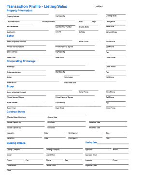 Sales Transaction Summary Form