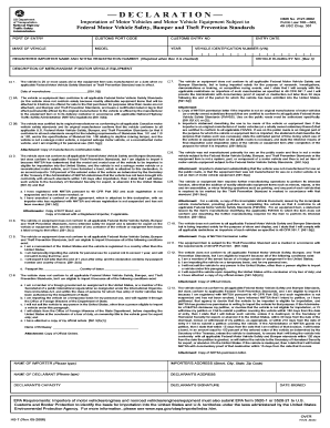HS 7 NHTSA  Form