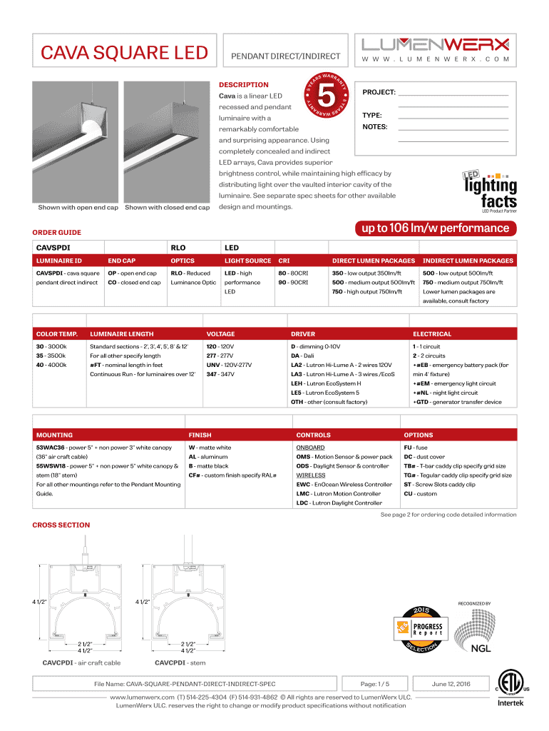 Cava Square Led Pendant Directindirect Www  Form