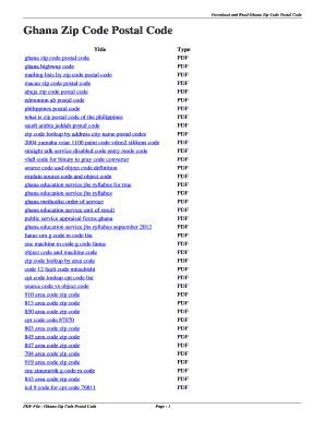 Postal Code  Form