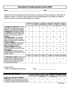 Ipss Sheet  Form