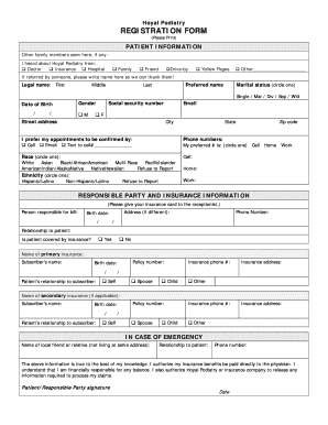 New Patient Forms Link Hoyal Podiatry