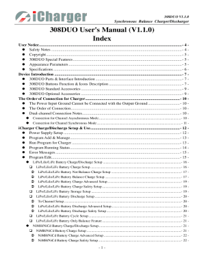 Icharger 308 Duo Manual  Form