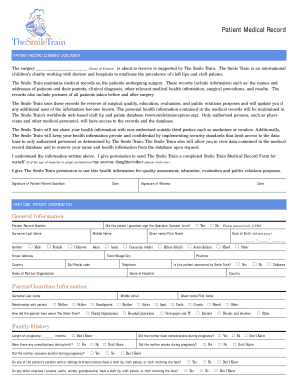 Smile Train Patient Release Forms