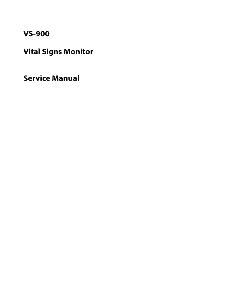 Mindray Vs 900 Service Manual  Form