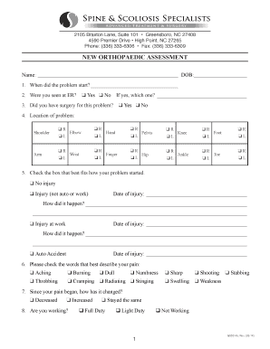 Scoliosis Assessment Form PDF