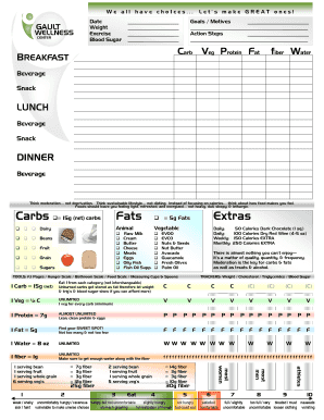 Food Journal Page PDF Gault Wellness  Form