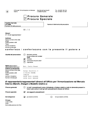 Procura Generale Modello Word  Form