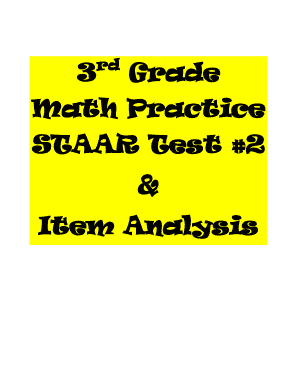 3rd Grade Staar Math Practice PDF  Form