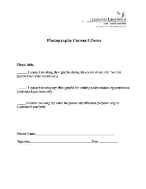 Photography Consent Form Blalaserdermbbcomb