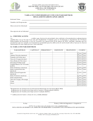 ESTADO LIBRE ASOCIADO DE PUERTO RICO MUNICIPIO AUT NOMO DE SAN JUAN OFICINA DE PERMISOS OP MSJ 10 Rev  Form