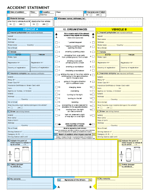 ACCIDENT STATEMENT BESIP Ibesip  Form