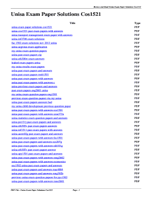 Cos1521 Exam Papers  Form