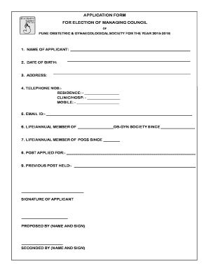 Election Application Form
