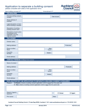 Building Consent  Form