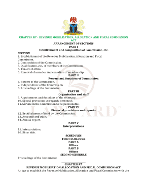 Revenue Mobilization Allocation and Fiscal Commission PDF  Form