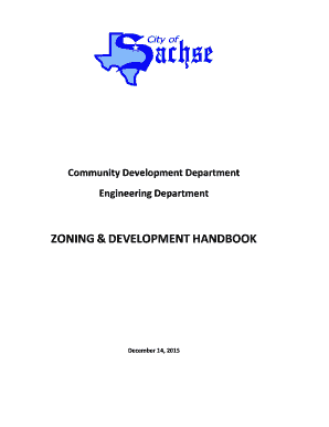 Zoning and Development Handbook City of Sachse  Form