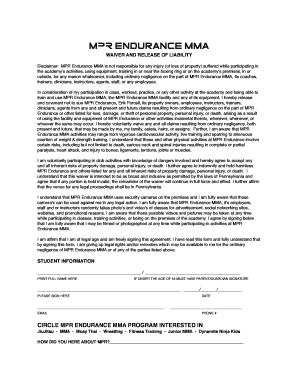 Trial Waiver MPR Endurance MMA  Form