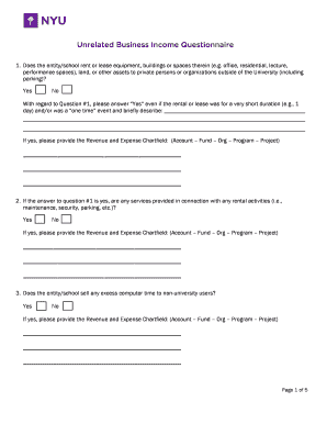 Get and Sign UBI Questionnaire 2011-2022 Form