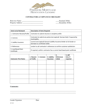 Dom Mortgage Contractor Acceptance C AFG360!  Form