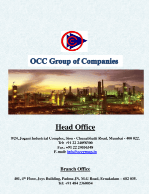 Occ Office Mumbai  Form