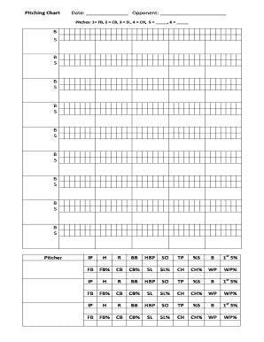 Pitching Chart Template Excel  Form