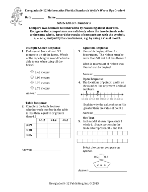 Everglades K 12 Answer Key  Form