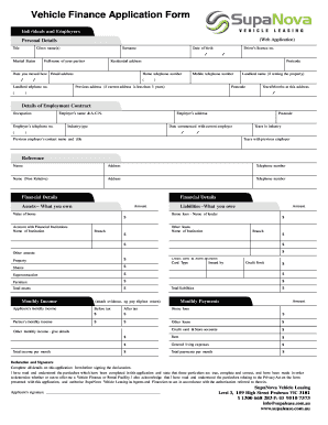 Finance Form