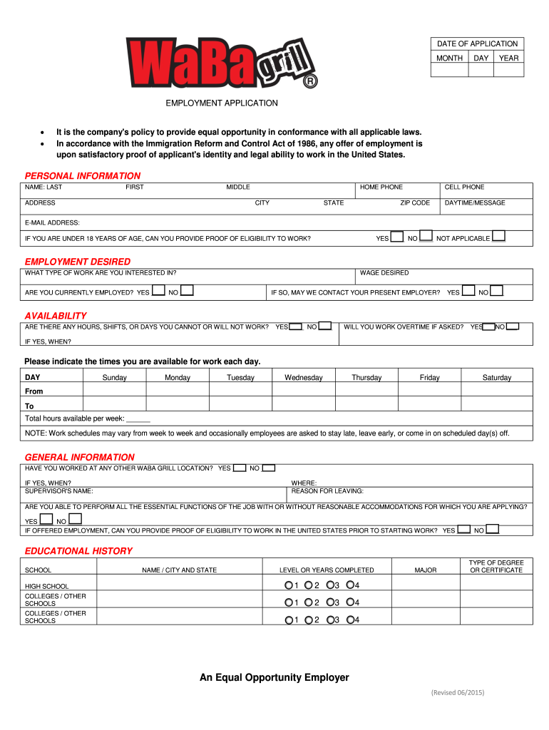  Waba Application 2015-2024