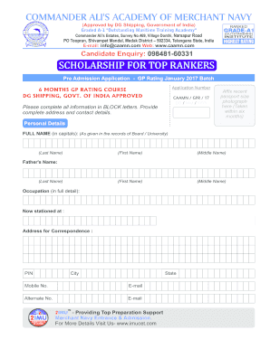 Merchant Navy Form PDF