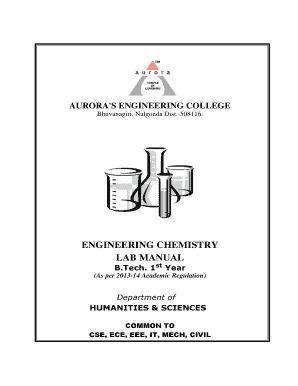 Chemistry Lab Manual for Diploma 1st Year PDF  Form