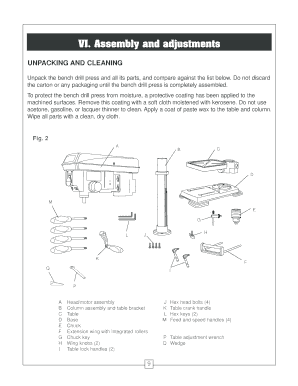 Mastercraft Drill Press  Form