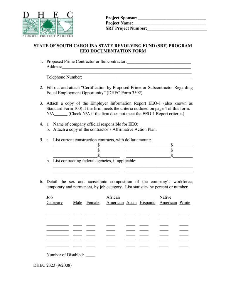 Documentation Form Scdhec