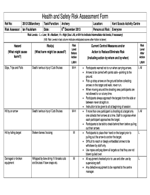 Risk Assessment for Cardboard in Healthcare Form