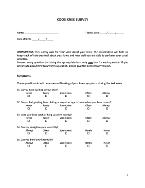Knee Survey PDF  Form