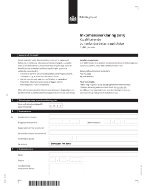 Inkomensverklaring  Form