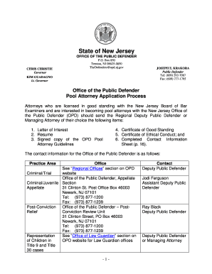  5a Form Public Defender Nj 2016-2024