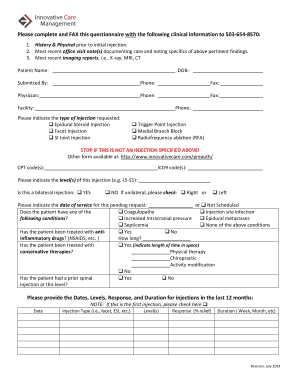 Innovative Care Management  Form