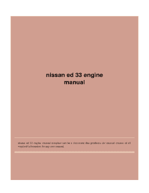 Motor Nissan Ed 33 Manual PDF  Form