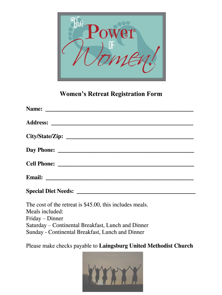 Womens Retreat Registration Form Beventsbbmichiganumcbborgb Events Michiganumc