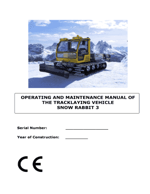 Operating and Maintenance Manual of the Tracklaying Vehicle Snow  Form