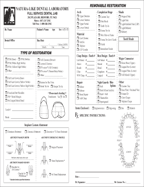 Naturalike Dental Lab  Form