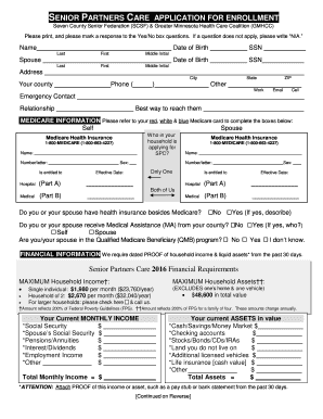 Allina Partners Care Application Form