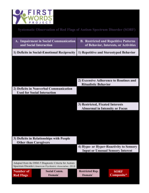 Systematic Observation of Red Flags  Form