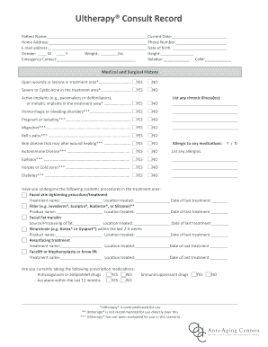 Ulthera PDF  Form