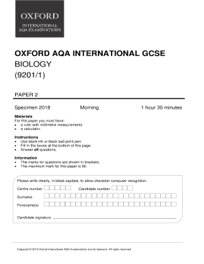 Oxford Aqa Biology Past Papers  Form