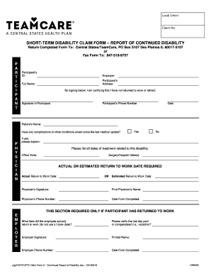  Disability Form 2016