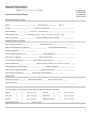 Spanish Intake Form