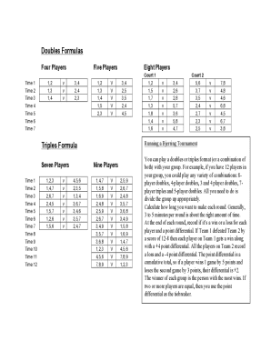 Bjerring Tournament Generator  Form